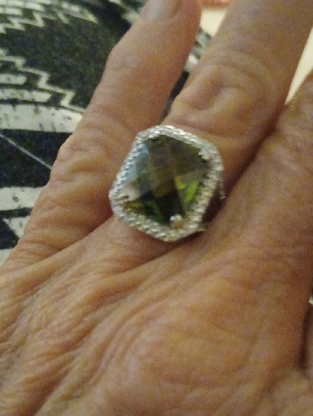 ZATOS Sterling Silver Alexandrite Effect Color Change Ring Green to Purple 925